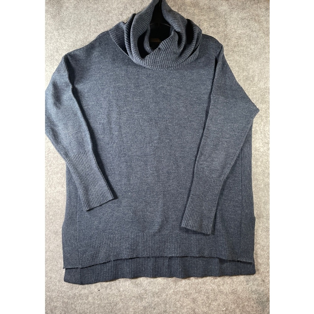 French Connection Womens Gray Cowl Neck Oversized Tunic Sweater Size M Charcoal